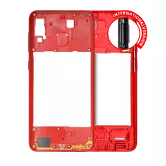 Mid-Frame Housing Compatible For Samsung Galaxy A20 (A205 / 2019) (International Version) (Red)