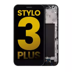LCD Assembly With Frame Compatible For LG Stylo 3 Plus (TP450 / MP450 / M470) (Refurbished) (Black)