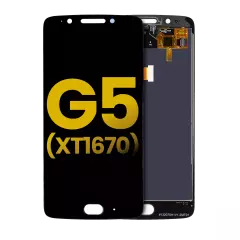 LCD Assembly Without Frame Compatible For Motorola Moto G5 (XT1672 / 2017) (Refurbished) (Black)