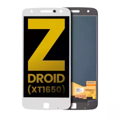 LCD Assembly Without Frame Compatible For Motorola Moto Z / Moto Z Droid (XT1650-01 / 2016) (Refurbished) (White)