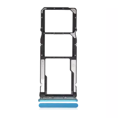 Dual Sim Card Tray Compatible For Xiaomi  Redmi Note 9S / Note 9 Pro 4G (Aurora Blue)