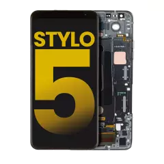 LCD Assembly With Frame Compatible For LG Stylo 5 (Refurbished) (Aurora Black)