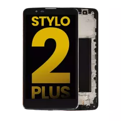 LCD Assembly With Frame Compatible For LG Stylo 2 Plus (K550 / MS550) (Refurbished) (Black)