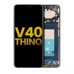 OLED Assembly With Frame Compatible For LG V40 ThinQ (Refurbished) (Platinum Gray)