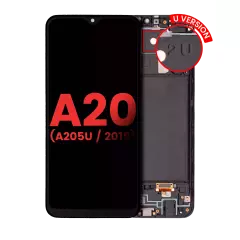 OLED Assembly With Frame Compatible For Samsung Galaxy A20 (A205U / 2019) (U Version) (Aftermarket Plus) (All Colors)