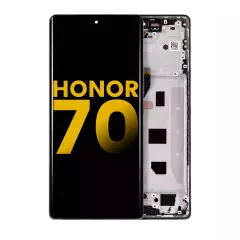 OLED Assembly With Frame Compatible For Honor 70 (Refurbished) (Midnight Black)