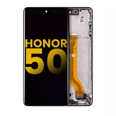 OLED Assembly With Frame Compatible For Honor 50 (Refurbished) (Midnight Black)