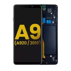 OLED Assembly With Frame Compatible For Samsung Galaxy A9 (Refurbished) (A920 / 2018) (Black)