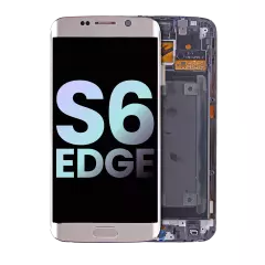 OLED Assembly With Frame Compatible For Samsung Galaxy S6 Edge (CDMA: Verizon / Sprint) (Service Pack) (Gold)