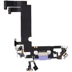 Charging Port Flex Cable Compatible For iPhone 12 Mini (Used OEM Pull) (Purple)