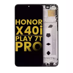 LCD Assembly With Frame Compatible For Honor X40i / Play7T Pro (Refurbished) (Black)