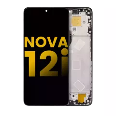 LCD Assembly With Frame For Huawei Nova 12i (Refurbished) (Black)