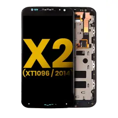 LCD Assembly With Frame For Motorola Moto X2 (XT1096 / 2014) (Refurbished) (Black)