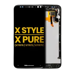 LCD Assembly With Frame Compatible For Motorola Moto X Style (XT1572 / 2015) / Moto X Pure Edition (XT1575 / 2015) (Refurbished) (Black)