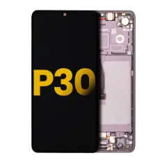 OLED Assembly With Frame Compatible For Huawei P30 (Refurbished) (Black)
