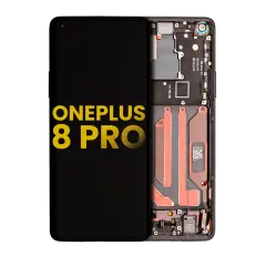 OLED Assembly With Frame Compatible For OnePlus 8 Pro (Refurbished) (Onyx Black)
