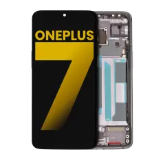 OLED Assembly With Frame Compatible For OnePlus 7 (Refurbished) (Mirror Gray)