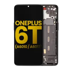 OLED Assembly With Frame Compatible For OnePlus 6T (A6010 / A6013) (Refurbished) (Midnight Black)