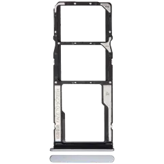 Dual Sim Card Tray Compatible For Xiaomi Redmi 11 Prime 5G / Note 11E 5G (Chrome Silver)
