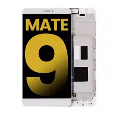 LCD Assembly With Frame Compatible For Huawei Mate 9 (Refurbished) (White)