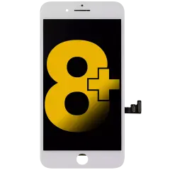 LCD Assembly with Steel Plate Compatible For iPhone 8 Plus (Refurbished: LG) (White)