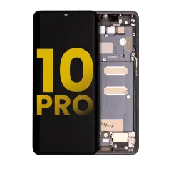 LCD Assembly With Frame Compatible For TCL 10 Pro (Refurbished) (Gray)