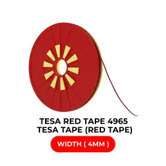 Double-Sided Polyester Red Tape (4MM X 25M) (Tesa Model # 4965)