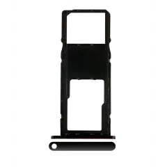 Single Sim Card Tray Compatible For Motorola Moto G7 Power (XT1955 / 2019) (International Version) (Ceramic Black)