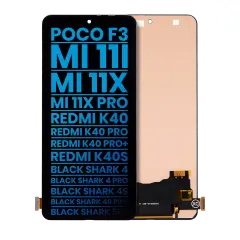 LCD Assembly Without Frame Compatible For Xiaomi Poco F3 / MI 11i  / MI 11X / MI 11X Pro / Redmi K40 / K40 Pro / K40 Pro+ / K40S / Black Shark 4 / Black Shark 4 Pro / Black Shark 4S / Black Shark 4S Pro / Black Shark 5RS (Aftermarket: Incell) (All Colors)