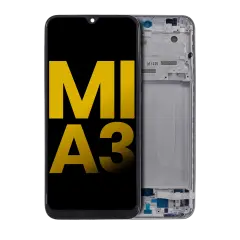 OLED Assembly With Frame Compatible For Xiaomi Mi A3 (Refurbished) (Silver)