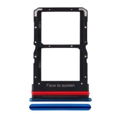 Dual Sim Card Tray Compatible For Xiaomi Mi 10 Lite 5G (Aurora Blue)