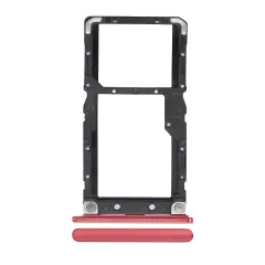 Dual Sim Card Tray Compatible For Xiaomi Mi 8 Lite (Red)