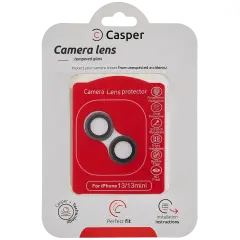 Casper Camera Lens Protector Compatible For iPhone 13 / 13 Mini (Black) (Clear)