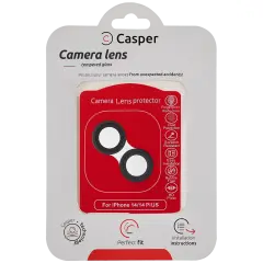 Casper Camera Lens Protector Compatible For iPhone 14 / 14 Plus (Black) (Clear)