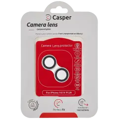 Casper Camera Lens Protector For iPhone 14 / 14 Plus (Silver) (Clear)