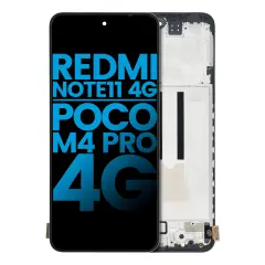 LCD Assembly With Frame Compatible For Xiaomi Redmi Note 11 (Aftermarket: Incel) (All Colors)