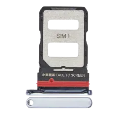 Dual Sim Card Tray Compatible For Xiaomi 11T Pro / Xiaomi 11T (Moonlight White)