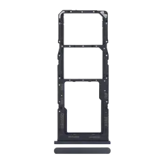 Dual Sim Card Tray Compatible For Samsung Galaxy A02 (A022 / 2020) (Black)