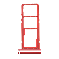 Dual Sim Card Tray Compatible For Samsung Galaxy A01 (A015 / 2020) (Red)