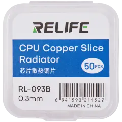 RL-093B Chip Heat Sink Copper Sheet / 0.3MM (50 Pack) (Relife)