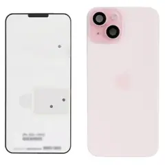 Back Glass With Steel Plate With Wireless NFC Charging MagSafe Magnet & Flashlight Flex For IPhone 15 (Genuine OEM) (Pink)