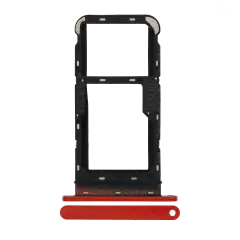Dual Sim Card Tray Compatible For Motorola Moto E7 Power (XT2097-6 / 2021) (Coral Red)
