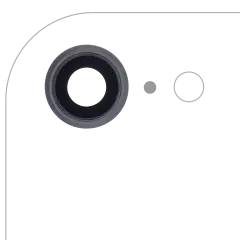 Back Camera Lens With Bracket & Bezel Compatible For iPhone 8 / SE (2020) / SE (2022) (Aftermarket Plus) (Space Gray) (10 Pack)