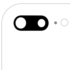 Back Camera Lens With Adhesive (Glass Only) For iPhone 7 Plus / 8 Plus (10 Pack) (Aftermarket Plus)