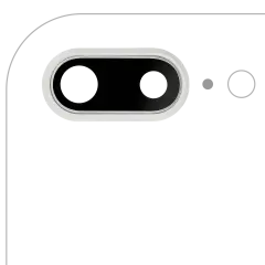 Back Camera Lens With Bracket & Bezel Compatible For iPhone 8 Plus (Aftermarket Plus) (Silver) (10 Pack)