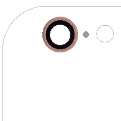 Back Camera Lens Compatible For iPhone 6 / 6S (Rose Gold) (10 Pack) (Real Sapphire l Premium)