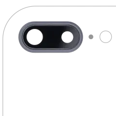 Back Camera Lens With Bracket & Bezel For iPhone 8 Plus (Space Gray) (10 Pack) (Real Sapphire l Premium)