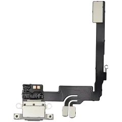 Charging Port Flex Cable Compatible For iPhone 16 Pro (Aftermarket Plus) (White Titanium)