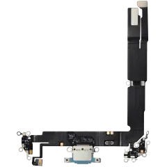 Charging Port Flex Cable Compatible For iPhone 16 Plus (Premium) (Teal)