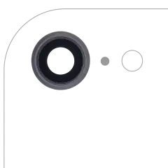 Back Camera Lens With Bracket & Bezel Compatible For iPhone 8 / SE (2020) / SE (2022) (Space Gray) (10 Pack) (Real Sapphire l Premium)